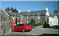 Houses on the square at Llanddaniel Fab