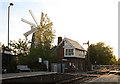 Heckington Station signal box and Heckington Windmill