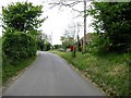 Looking NW along the road into West Langdon