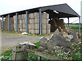 Hay in open sided barn at Allscott, in Shropshire