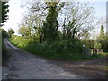 Lane and path near West Raddon