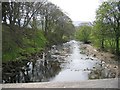 SD8072 : The River Ribble from the Footbridge at Horton in Ribblesdale by John S Turner