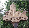 Village sign, "Whitchurch 2000 AD"