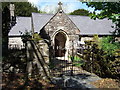 St Dogwells church gate and porch