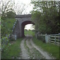 Track leads under disused railway