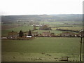 View overlooking houses on East Lane, Ampleforth