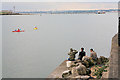 Fishing on the River Itchen near Ocean Village