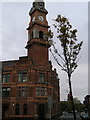 SJ5095 : Beecham's Clock Tower, Westfield Street, St.Helens by Michael Heavey