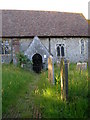 The overgrown path to St Peter