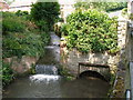 Seabrook Stream tumbles down a man made bed