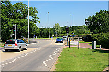 SU5309 : Approaching the roundabout at Whiteley Outlet Village on Whiteley Way by Peter Facey
