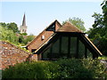 View over rooftops towards St Mary