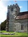 Embattled tower, St Nicholas Church