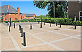 Automatic bollards separating Knowle Avenue from Mayles Lane