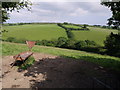 View across valley near Exwell