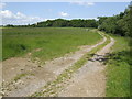 Track and footpath to Templecombe