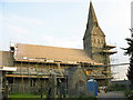 The re-roofing of Eglwys Crist/Christ Church