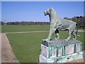 Big Cat Looking Towards the Monument in Holkham Park