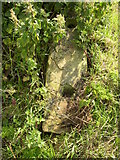 SE1220 : Fallen gatepost, Fixby (The part now in Calderdale District) by Humphrey Bolton