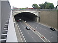 Liverpool: Kingsway Tunnel portal & A59 road