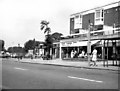 Shops and bus stop in Carshalton High Street