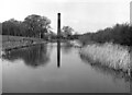 SP7290 : Factory chimney near Bridge 8, Market Harborough branch, Grand Union Canal by Dr Neil Clifton