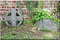 Broken headstones, Sturry churchyard, Kent