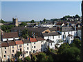 Chepstow - the backs of houses in Bridge Street