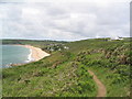 View to Praa Sands from South West Coast Path on Rinsey Cliff