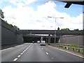 A1(M) about to disappear into Hatfield Road Tunnel
