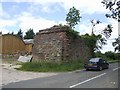 Old railway bridge abutment