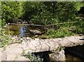 Clapper bridge over Luckington Brook