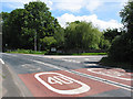 Road junction with speed limit reminders, Kilcot