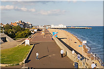 SZ6498 : Seafront between Southsea Castle and South Parade Pier by Peter Facey
