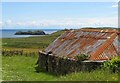 Red roof on a blackhouse