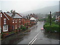 Court Road Malvern on a very wet day