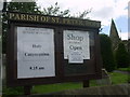 Church notice board, Hope