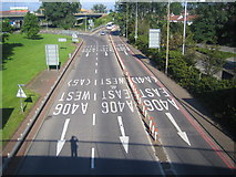 TQ2287 : M1 Motorway: Junction 1 & A406 North Circular Road by Nigel Cox