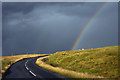 NY8145 : Rainbow over the moor by Helen Wilkinson