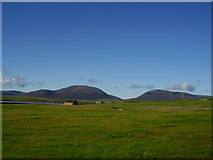 HY2507 : Stromness golf course with Hoy Hills by Jenny Flett