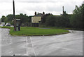 Road junction with telephone box