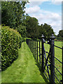 SE5007 : Boundary fence and gate at Brodsworth Hall. by Joan Fareham