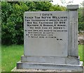 Cofeb Tom Nefyn Williams Memorial