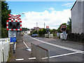 Ungated level crossing