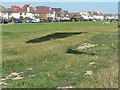 Barton on Sea: paraglider?s shadow on Marine Drive East