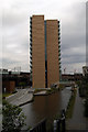 New apartment blocks on canal bank