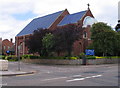 The church with the blue roof