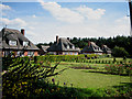 A row of beautiful thatched cottages