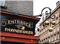 Traditional pawnbroker sign