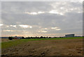 Farmland and factories.